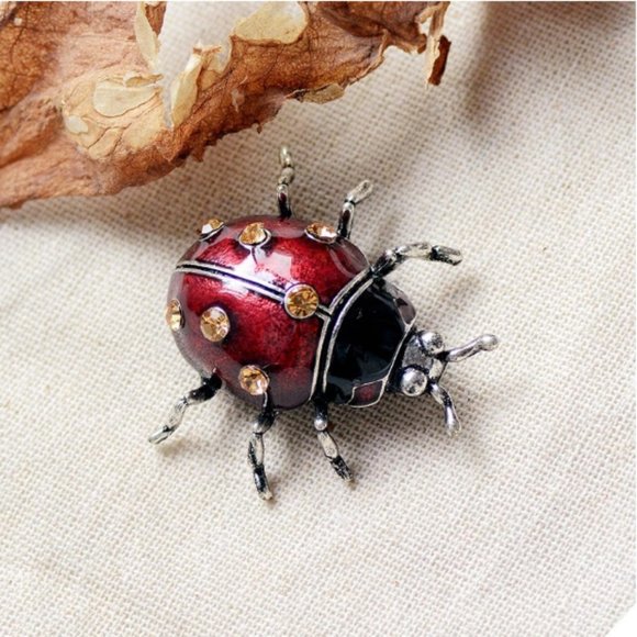 🍏50% OFF/3+...Ladybug Brooch - Picture 1 of 9